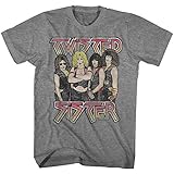 American Classics Twisted Sister Heavy Metal Band Group Shot Posing for Camera Adult T-Shirt Tee