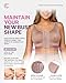 CURVEEZ Post-Surgery Front Closure Wireless Bra, Compression Shapewear Top with Wide Straps for Breast Augmentation Recovery (US, Alpha, Medium, Regular, Regular, Cocoa, Full Coverage Bra)