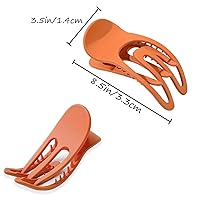 Vista 2 de 4 pinzas de pelo planas de Concord Francés para mujer, 3.54 pulgadas, pinzas curvadas para el cabello, pinzas de pelo de cocodrilo, volumen