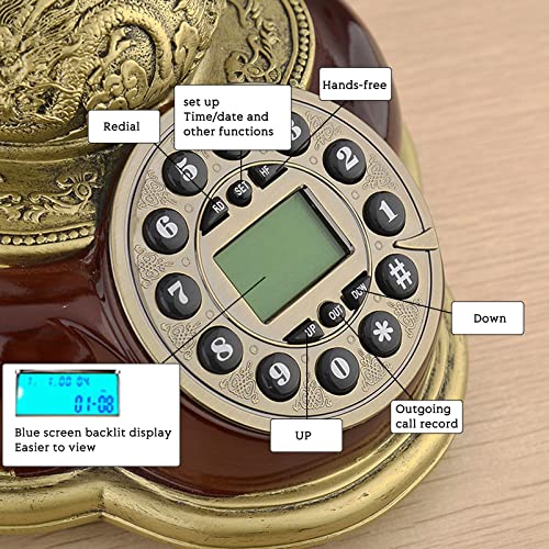 Téléphone fixe câblé objet de collection rétro blanche idée cadeau maison - 5