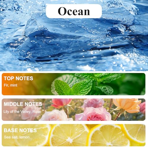 Image of Smart Car Air Freshener Refill, 100 ML Car Diffuser Perfume, Lasts 4-6 months, Made with Natural Plant Extracts, French Imported Fragrance - Ocean