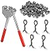 Produktbild Plombenzange 16,5 cm, geeignet für Bleiplomben Ø 8mm + Ø 10mm, inkl. Zubehör 100 Bleiplomben 8 mm sowie 100 Stück Plombendraht