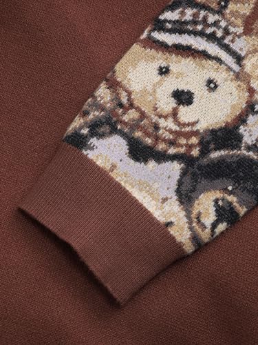 CIDER Polo Position Bear Button Knitted Long Sleeve Sweater3