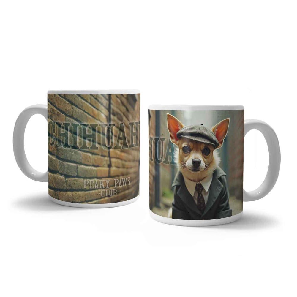 The Original Metal Sign Peaky Paws Club Ceramic Mug (Chihuahua)