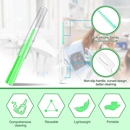 Zopeal 250 Pieces Braces Flossers Interdental Brush For Cleaner Tooth Toothpick Dental Teeth Flossing Head Oral Dental Hygiene Cleaning Tool Soft Dental Picks Refill Toothpick Cleaners (Bright Color) #TOP2