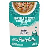 Natural Balance Original Ultra Platefulls Adult Grain-Free Wet Cat Food, Chicken & Salmon Recipe, 3 Ounce Pouch (Pack of 24)