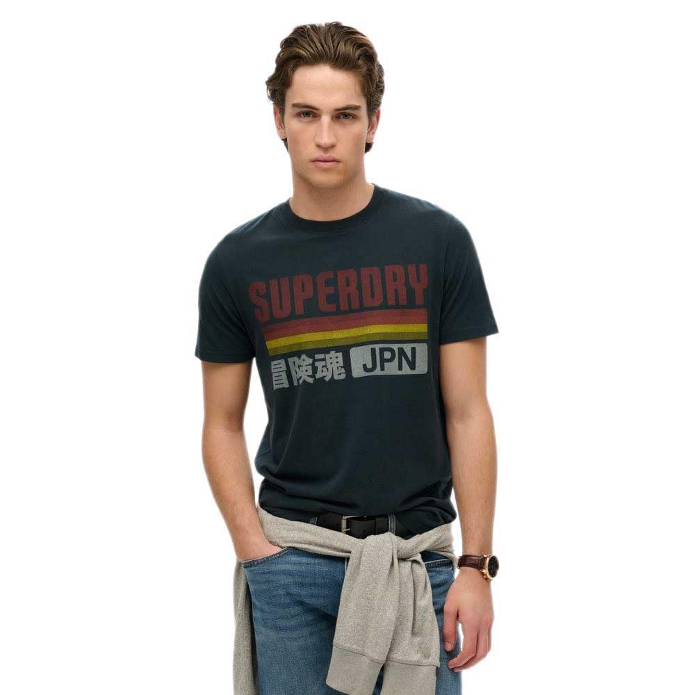 Superdry Men's Bleu T-Shirt Japan