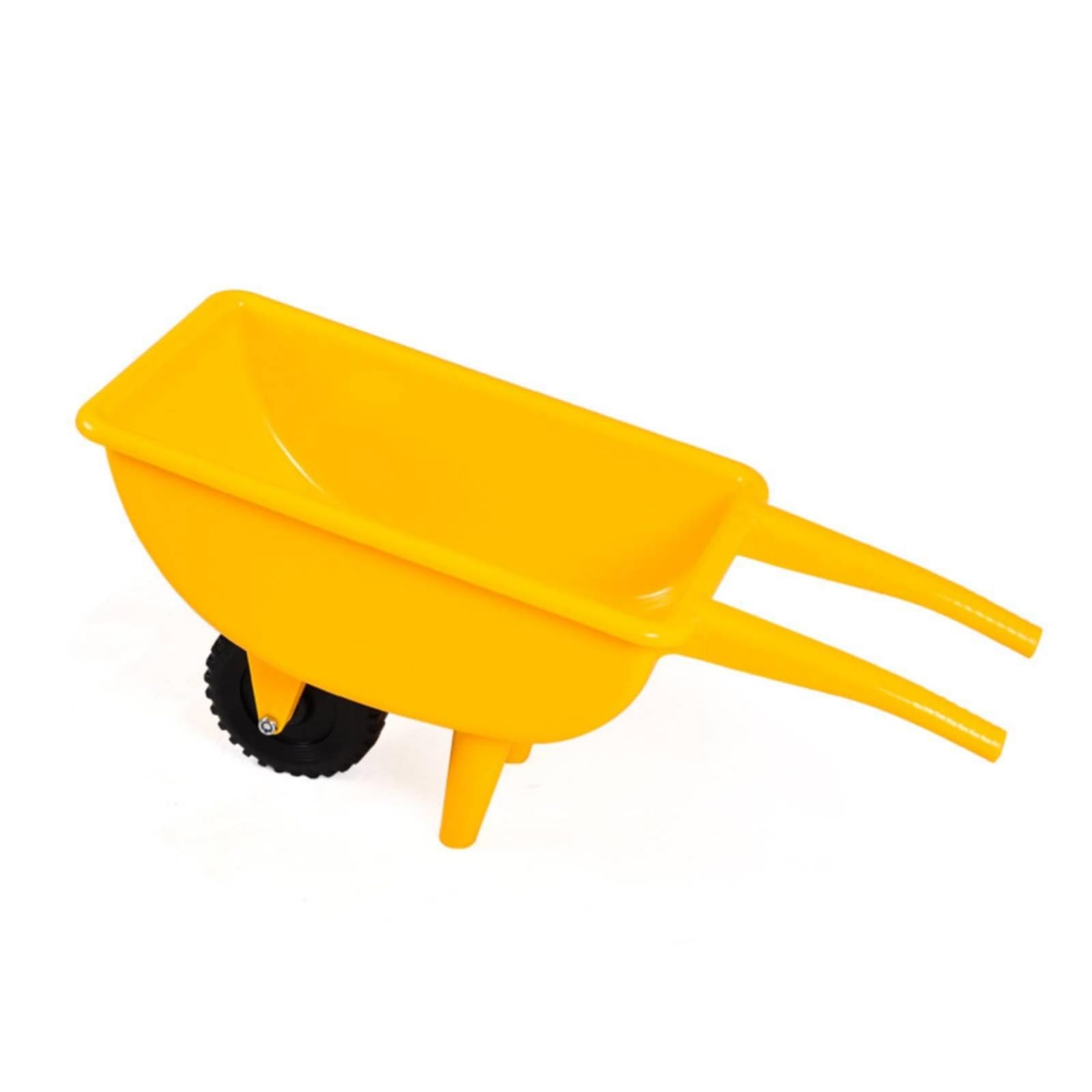 Gralara Brouette Jardinage Jouet Coloré Brouette en Plastique Lavable pour Enfants, Jardin, Jaune