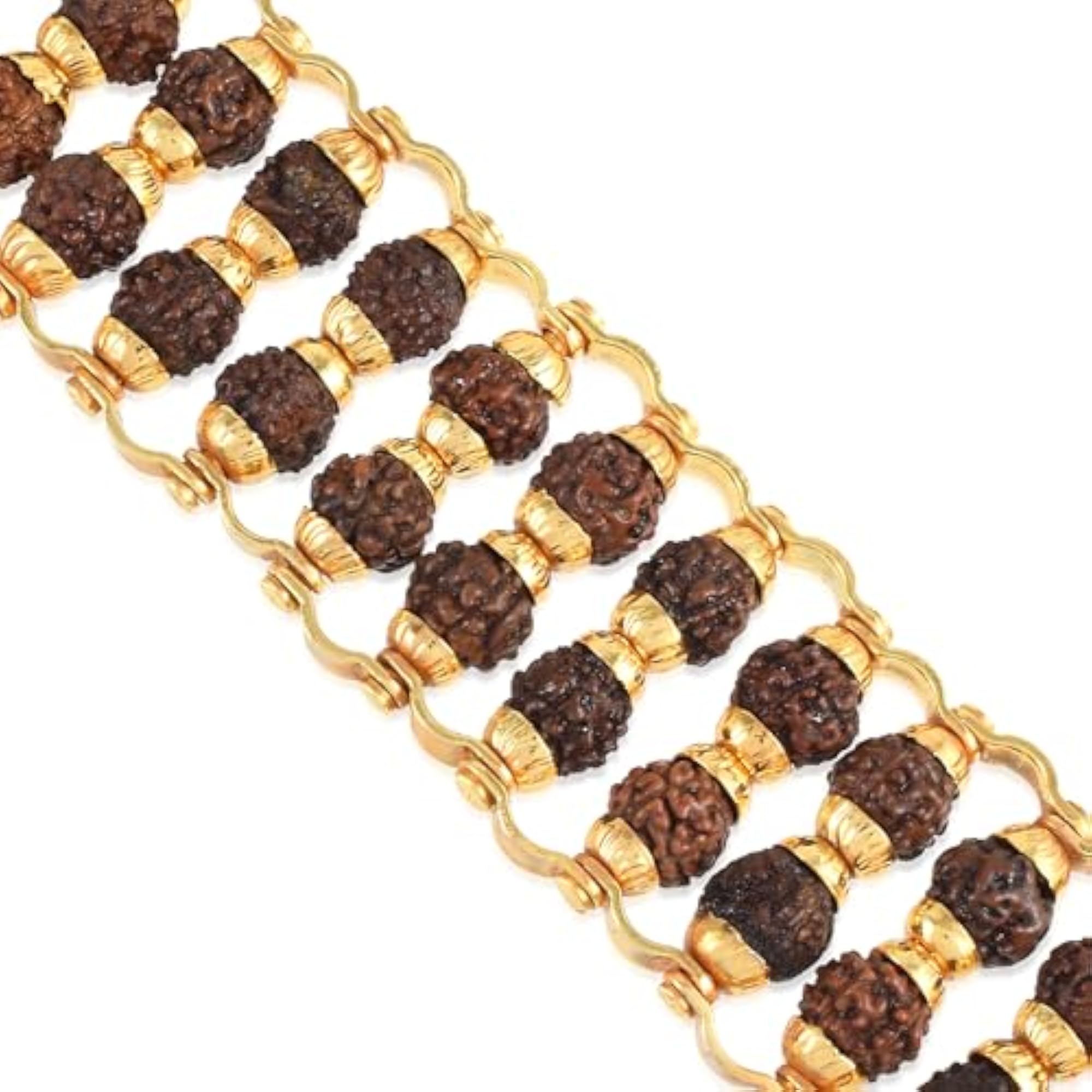 Plated Modern Rudraksha Bracelet for Meditation