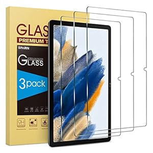 SPARIN for Samsung Galaxy Tab A8 Screen Protector 10.5 Inch (SM-X200/X205/X207), 3 Pack Tempered Glass Screen Protector…