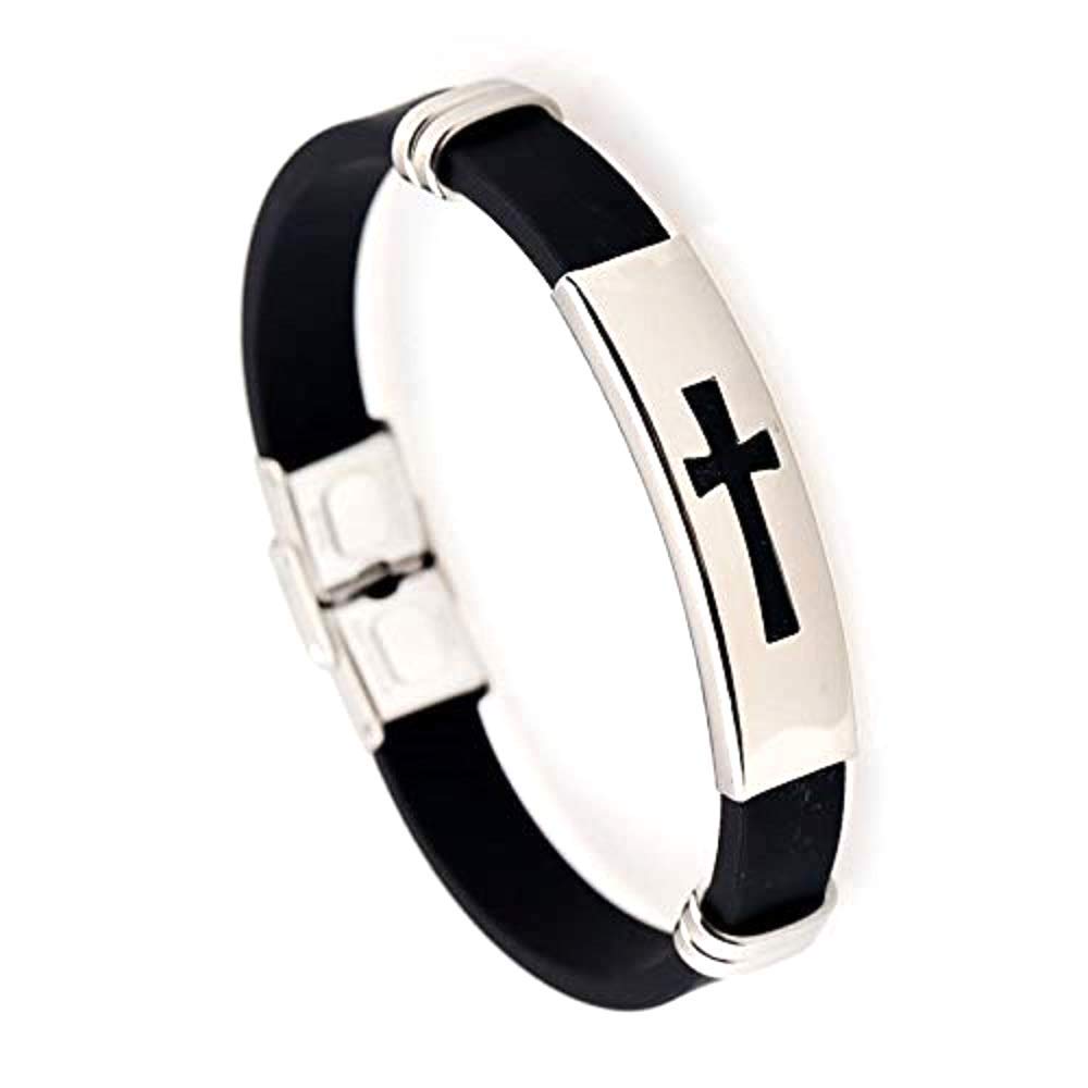 University Trendz Modern Style Jesus Christ Cross Design Christian Casual Bracelet for Boys and Girls (Silver) (B08RB1YLYQ) Amazon Price History, Amazon Price Tracker