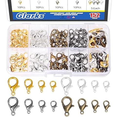 GLARKS 152Pcs Lobster Claw Clasps Set Cover