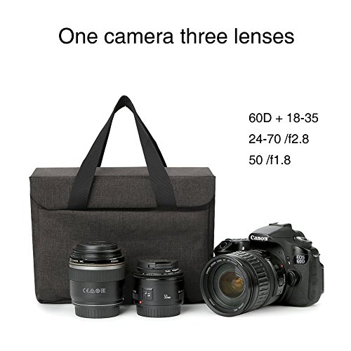 Baigio Camera Insert Bag Inner Case High-Capacity Shockproof And Waterproof Dslr Slr Camera Small Inner Bag Foldable Protective Bag Inner Camera Organizer With Handle (Black 1) #TOP2