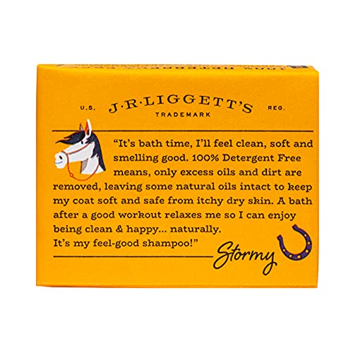 Image of J.R.LIGGETT'S Botanical Horse Shampoo Bar for Sensitive Skin - 100% Detergent Free, Non-GMO & Biodegradable - Deep-Cleansing, Hypoallergenic Formula for Healthy Skin, Mane & Tail - 3.5 oz Bar