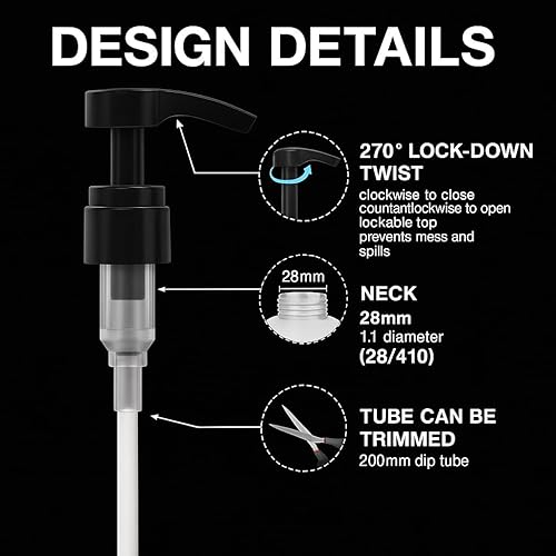 Miniatura 8 de Dispensador universal de champúacondicionador para botellas, a prueba de fugas, parte superior de la bomba se adapta a botellas de 1 L33.8 onzas,
