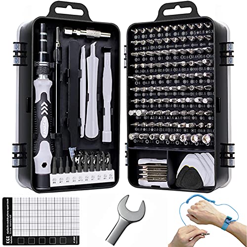 FANACAN 140in1 Precision Screwdriver Set Small Screwdriver Bit Set for DIY Electronic Repairs - Mini Computer Repair Tool Kit - Micro PC, Laptop, iPhone, MacBook Repairing Tools with Case (Grey)