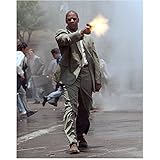 Denzel Washington 8x10 Photo Philadelphia The Pelican Brief Training Day Shooting Gun Walkig in Grey Suit Sunglasses kn