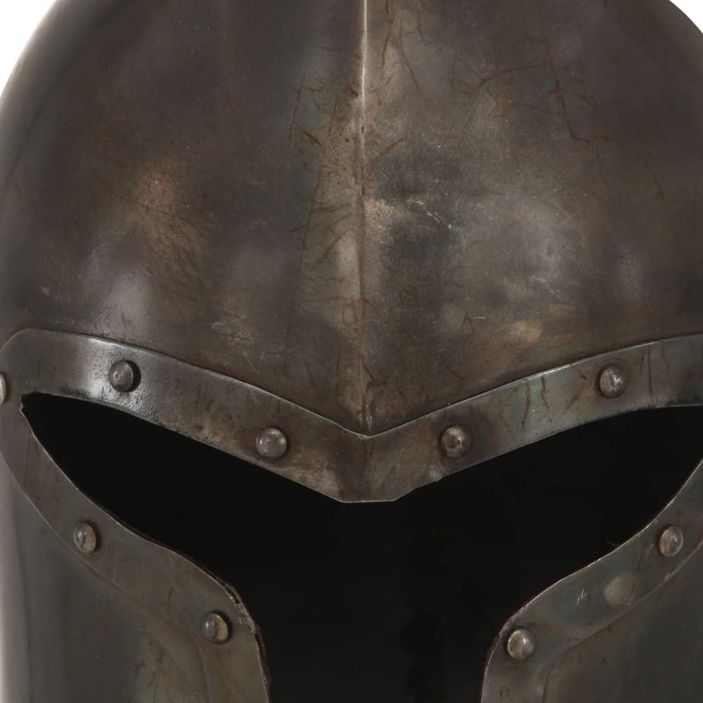 Genérico Réplica de Casco de Caballero Medieval Antiguo Larp Acero Plata,Arte y Ocio,Hobbies y Artes Creativas,Coleccionables,Armas coleccionables,Multicolor,1.97 kg,286237