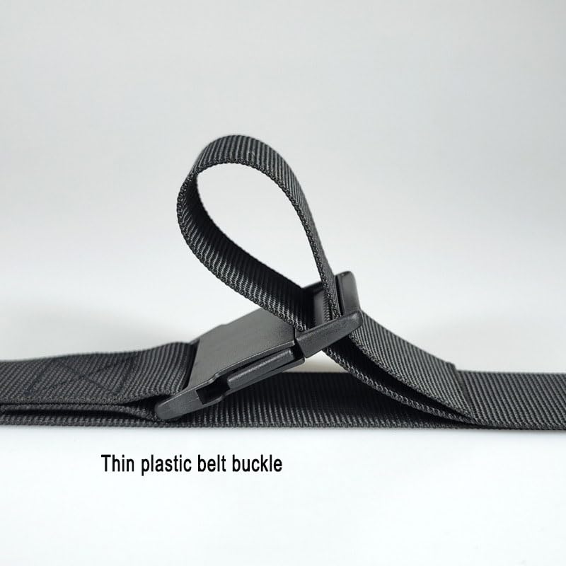 Extra Long 86" Nylon Belt for Men & Women - 1.5" Wide Adjustable Waistband for Hanging Portable Waist Fan, Slim Lightweight Design -Fits Up to 80” Waist (Black)2