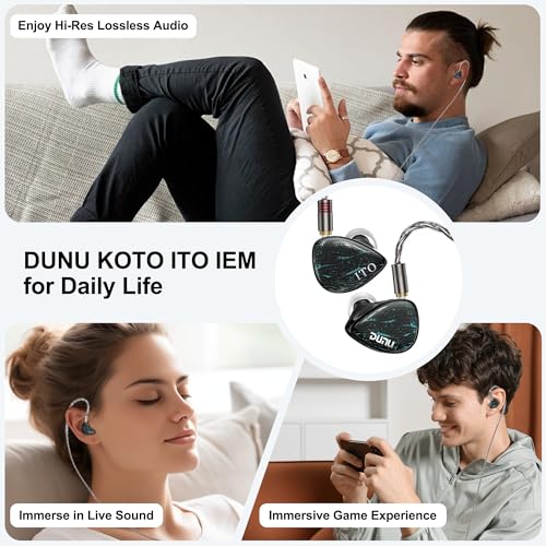 Image of HiFiGo DUNU x KOTO ITO in Ear Monitor 2DD+2BA Hybrid IEM, HiFi IEM Earphone with Detachable Silver-Plated OCC Copper IEM Cable for Musician Audiophile