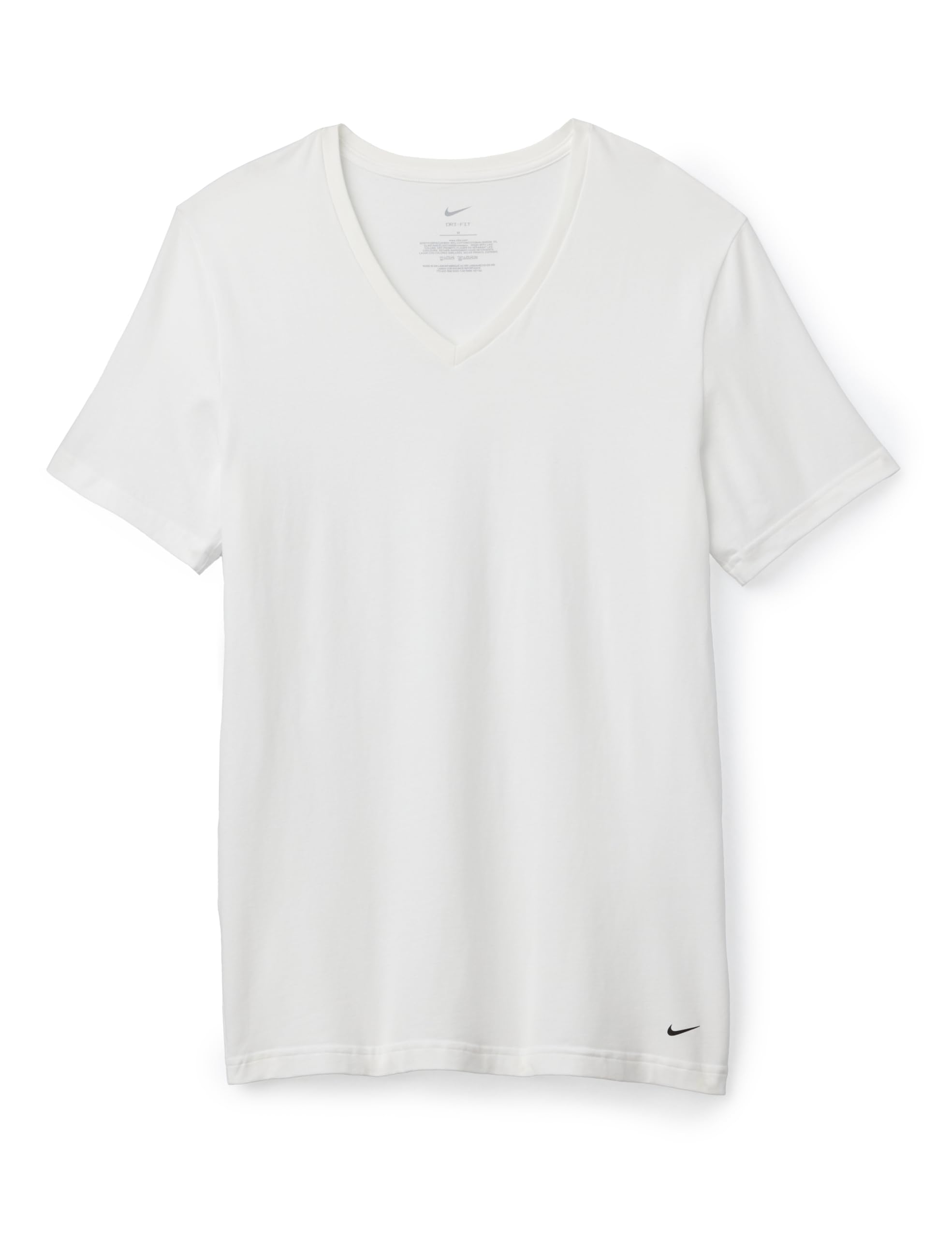T-shirt col en V Nike en coton extensible lot de 3 taille M blanc