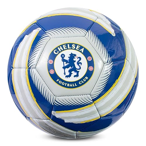 Hy-Pro Officially Licensed Chelsea F.C. Cyclone Soccer Ball | Size 5, Blues, Training, Match, Merchandise, Collectible for Kids and Adults, Football
