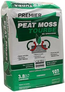 PREMIER HORTICULTURE 0082P 3.8Cu Ft Sphag Peat Moss, 960 Ounce