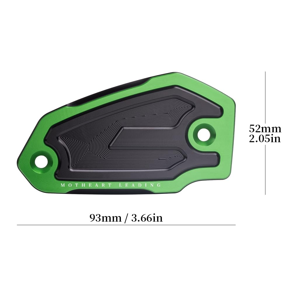 Copertura del serbatoio dell'olio del freno del motociclo per Z900 2017-2024 coperchio del liquido dei freni moto freno serbatoio coperchio delle pompe dei freni z900 accessori (verde)