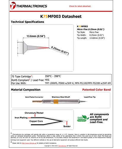 Image of Thermaltronics K75MF003 Micro Fine 0.25mm (0.01in)