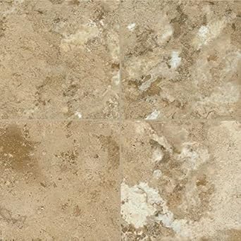 GlobalNiche Armstrong FPD4342161 Athenian Travertine Alterna Reserve Vinyl Tile Flooring, Provincial Bisque