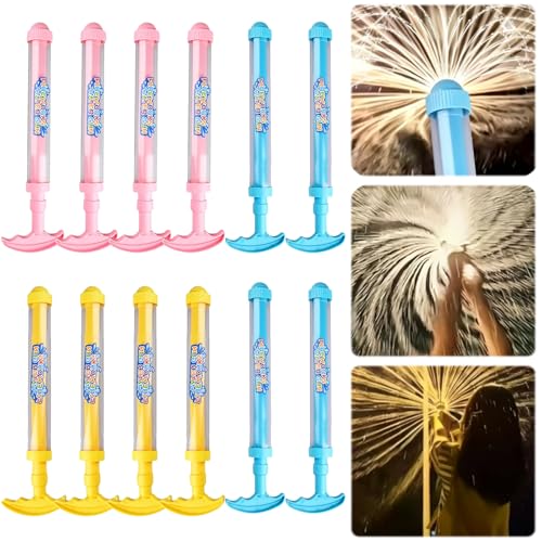 Feuerwerk Wasserpistole 12 Stück Firework Wasserspritze WassersprüHspielzeug Water Squirter Romantische Wasserspritzpistole Reichweite Waters Fun Pool Spielzeug für Strandpool Pool Party