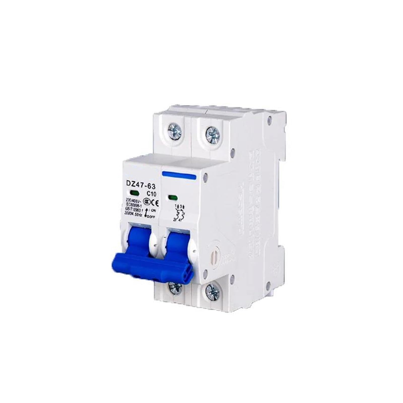 DZ47-63 10A 16A 20A 25A 32A 40A 50A 63A 2P AC 400V Mini interruttore automatico MCB Interruttore di sicurezza Interruttore di sicurezza(32A)