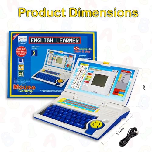 Image of Kids Learning Laptop + 8.5 inch Tablet | 20 Engaging Educational Activities | Teaches ABCs, Words, Numbers, Music, Logic & Memory | Early Learning Toy for Ages 2-5