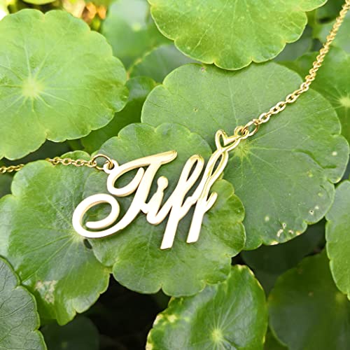 Custom Name Necklace Personalized Customized Plated Pendant Necklace with Heart Jewelry for Women Christmas Valentine's Day Birthday New year Mother's Day4