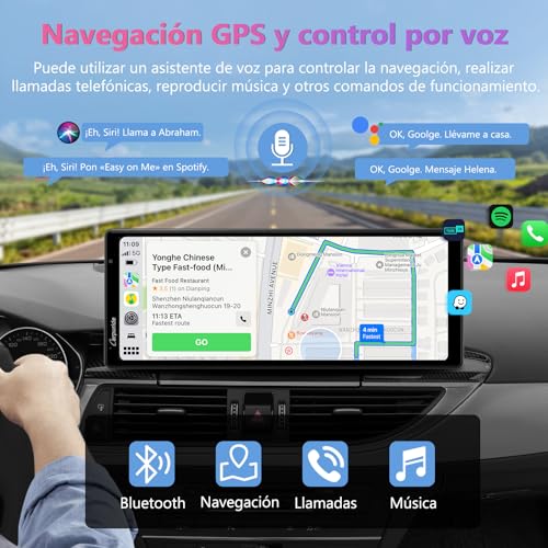 Carplay portátil Carpuride para actualizar tu coche antiguo con GPS y Siri 3