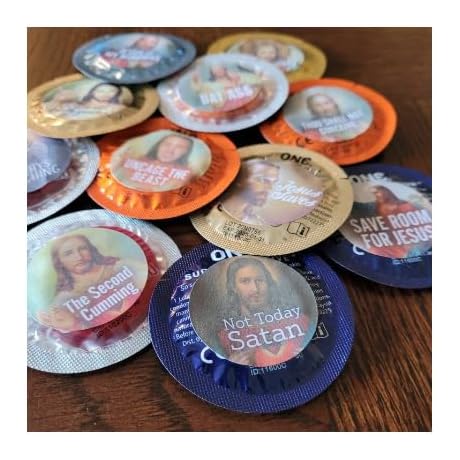 Funny Jesus Condoms - Individual Colored Valentine's Day, Anniversary, or Birthday Gift...