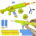 UNIKONIO Automatic M416 Blaster Guns, Electric Blaster Toy, Auto Manual Modes, Shell Ejecting Toy Gun, 2 Magazines 20 Reusable Dart Holders 40 Foam Darts, Shot Gun Gifts for Christmas Birthday - Green