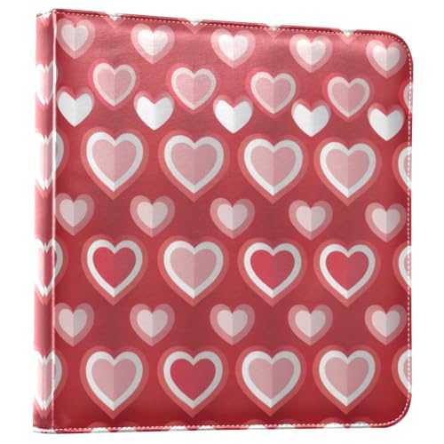 Álbum de Fotos Autoadhesivo DIY Scrapbook con 3 Anillas Corazones Rojos Temática Romántica Día de San Valentín 40 Páginas 8x10 para Memorias miniatura 1