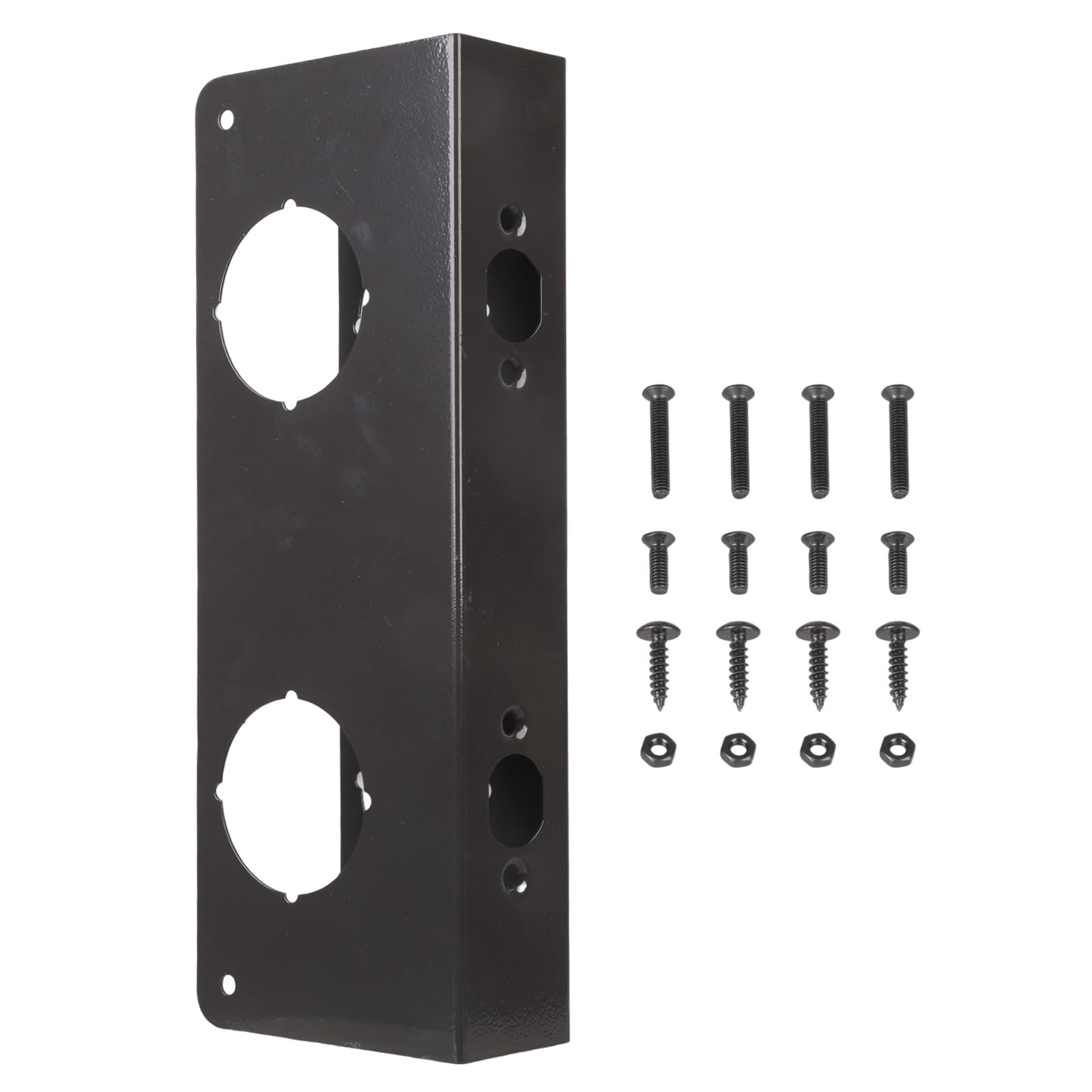 Elnwnnkc Multicolor Stainless Steel Double Hole Security Plate For Reinforcing Entry Door Against Wear And Intrusion Home Security Door Reinforcement