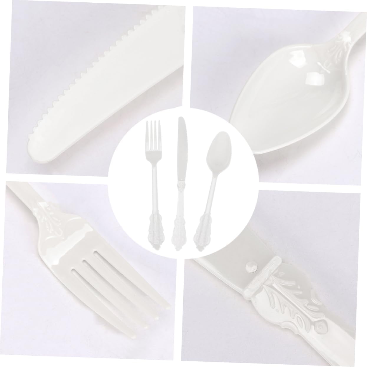 12pcs Silverware Knives Forks Spoons Healthy Tableware for Parties and Events Design for Weddings Birthdays and Gatherings