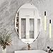 KOHROS Oval Beveled Polished Frameless Wall Mirror for Bathroom, Vanity, Bedroom (20" W x 28" H Oval)