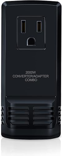 Convertidor de 220 V a 110 V Convertidores y adaptadores de 2000 W para Travel Europe Adaptador de viaje universal incorporado con 4 enchufes