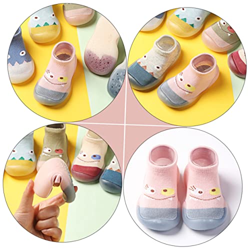 VALICLUD Socks Walking Slipper Socks Knitted Non Socks Soft First White Shoes Shoe Socks for Grip4