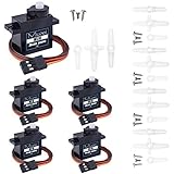 Miuzei サーボモーター マイクロサーボ 9g 180° 5個メタルギア 高トルク RCヘリコプター/飛行機/ボート/ロボット/Arduinoに適用