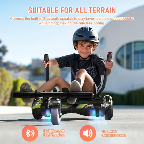 Image of LIEAGLE Hoverboard, 6.5 inch Self Balancing Scooter Hover Board with Bluetooth Wheels LED Lights for Kids Adults