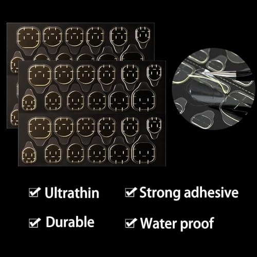 Azpepsi AZPEPSI0417 480Pcs(20Sheets) Double Side Nail Adhesive Tab For Press On Nails Glue Sticker Waterproof Breathable Super Sticky Nails Tab thumb #2