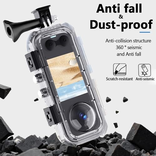 Accessoires Insta360 X5 boîtier étanche 60m et étui de plongée invisible scellé