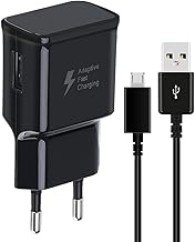 DBZYLN Chargeur + Micro USB Câble Compatible avec Samsung Galaxy S7 Edge S6 Edge S4 S3 A6 J8 J7 J6 J5 J3 Note5 Note4 Note2 Tab S Tab S2, AFC Chargeur Rapide avec Câble 1.5m Android Universel - Noir