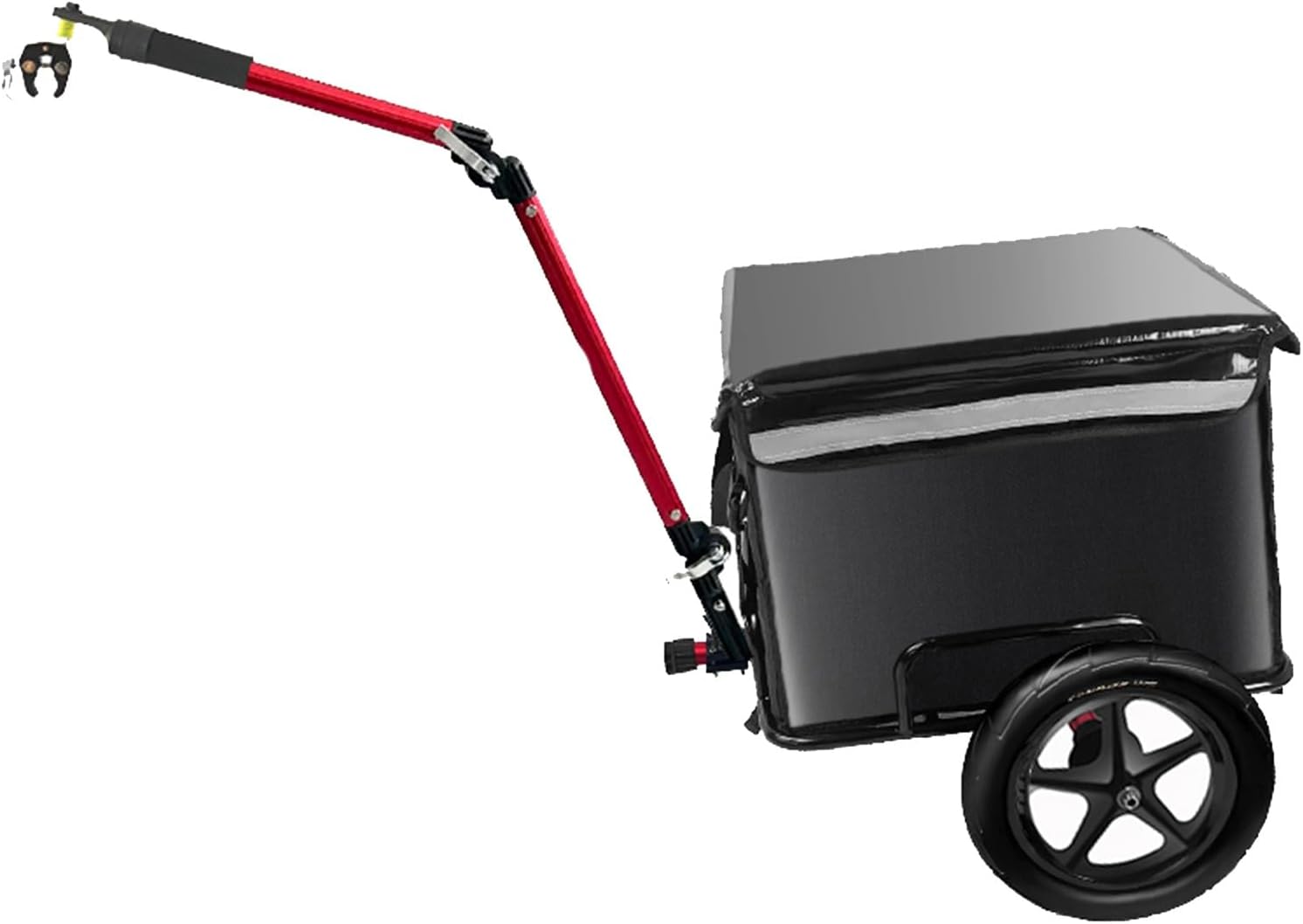 Heavy-Duty Bike Cargo Trailer, Bike Trailer Cargo for E-Bikes, Folding Groceries Hauler, Ebike Cargo Trailer for Camping, Groceries, Hauling(Black-C)
