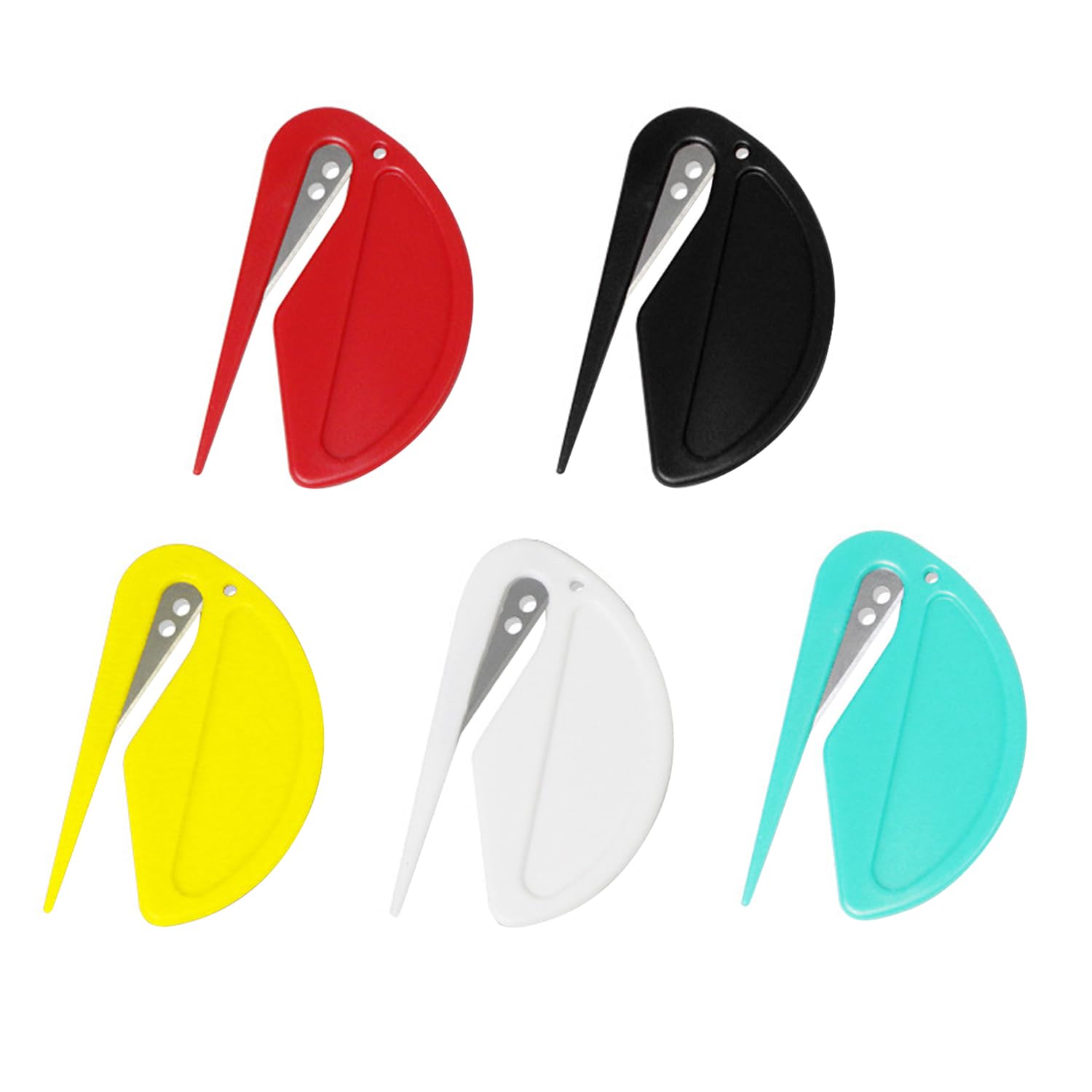 TYGFRT 5 Plastic Letter Openers, Paper Cutting Utility Knives, Pet Knot Openers, Package Cutters.